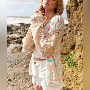 58 mello large crochet cardigan sweater preloved